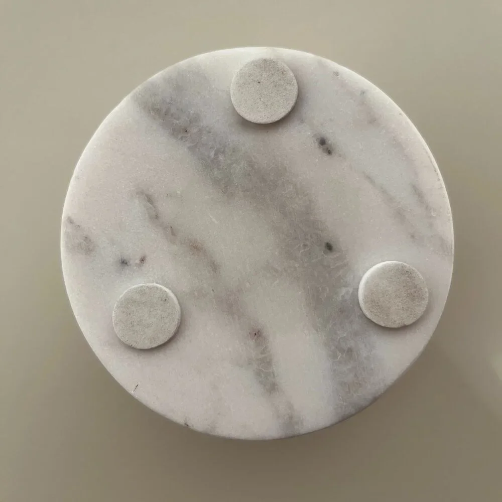 Target Threshold White Marble Lidded Storage Canister